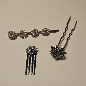 Elegant Crystal Hair Accessories Set